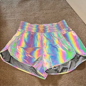 Flexliving WOMEN'S LINER TRACK SHORTS - RAINBOW REFLECTIVE V2